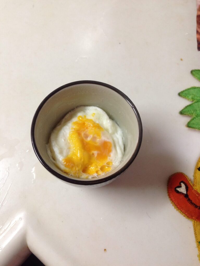 アルミホイルなしで、ゆで卵完成